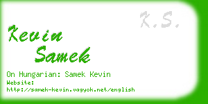 kevin samek business card